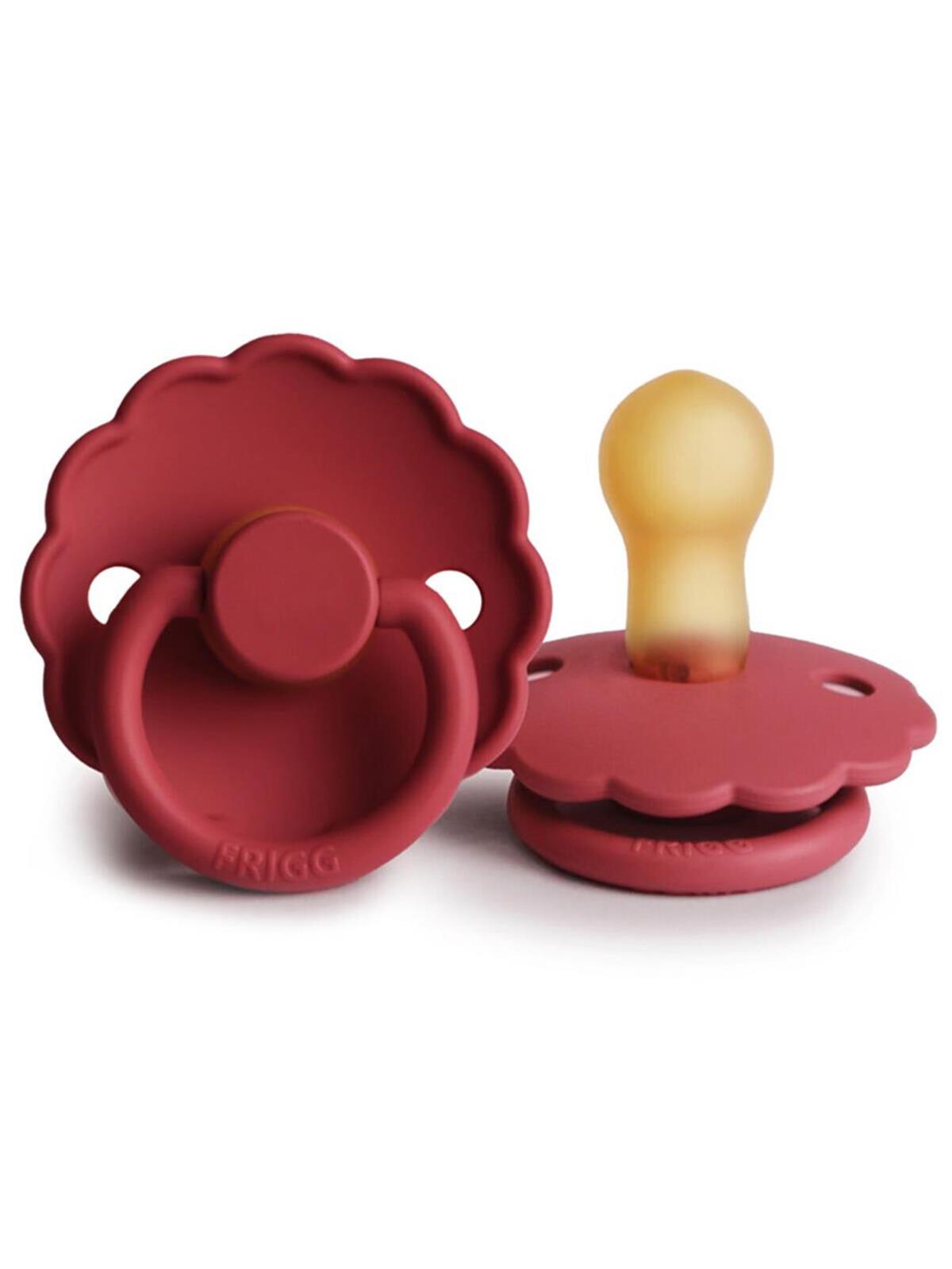 Frigg Daisy Kauçuk Emzik 0-6 Ay - Kırmızı