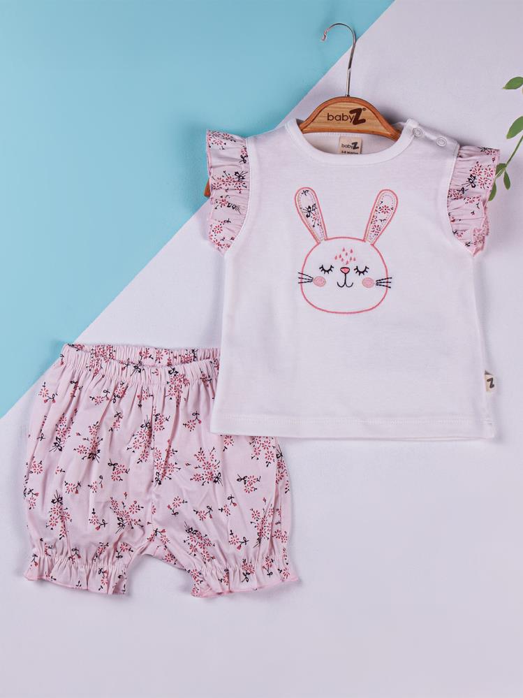 Baby Zz Bluz Şort 6-18 Ay Takım - Pembe