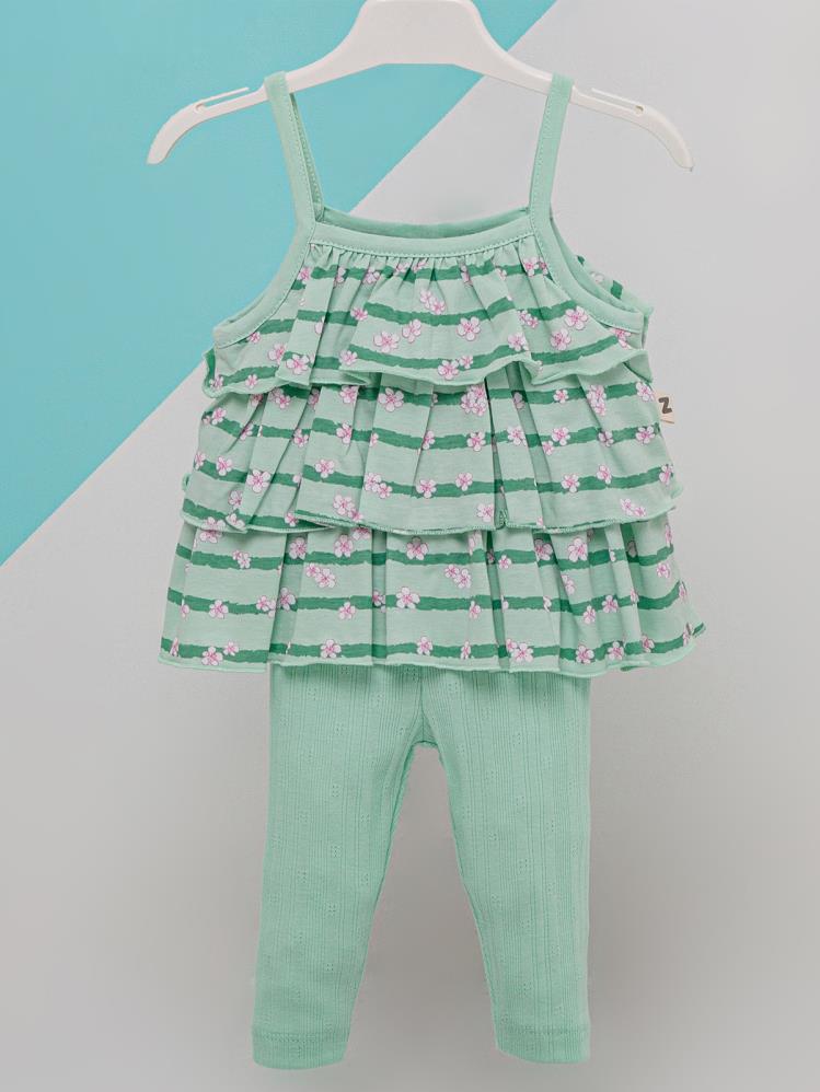 Baby Zz Tişört Tayt 6-18 Ay Takım - Yeşil