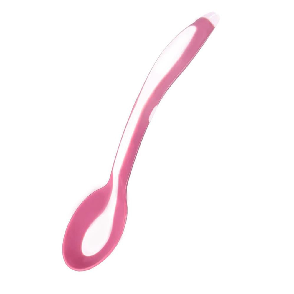 Mycey Taşıma Kutulu Mama Kaşığı-Yumuşak Uçlu - Pembe
