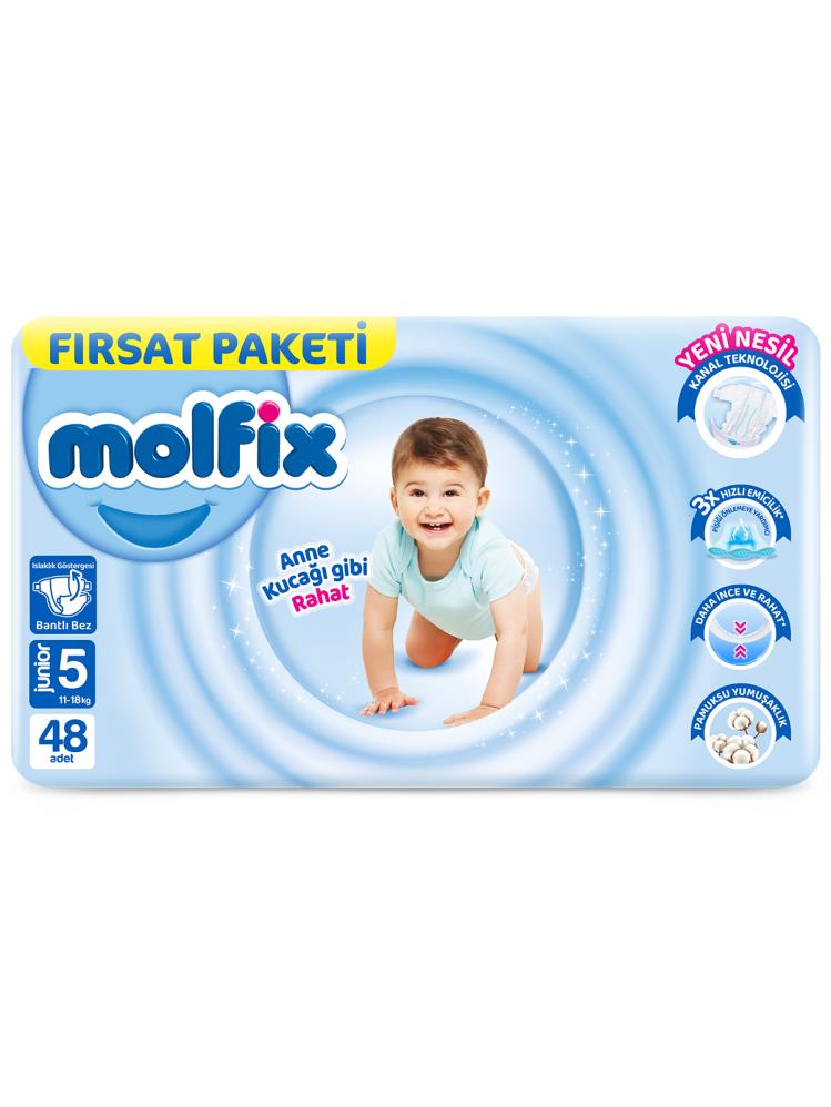 Molfix Bebek Bezi 3d Junior 5 Beden 48'li Fırsat Paketi