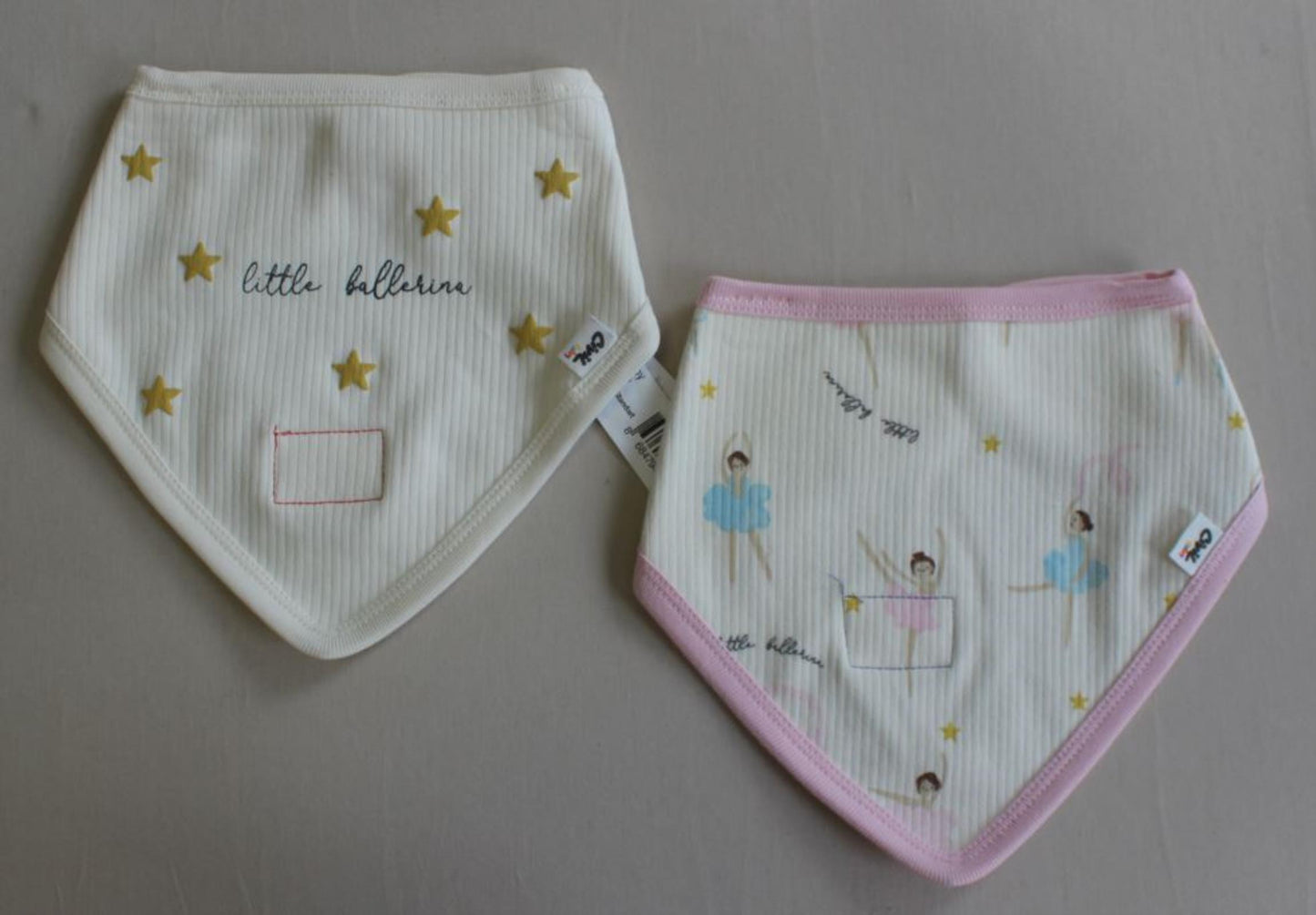 Civil Baby Balerin Empirme Baskılı Mama Önlüğü - Ekru