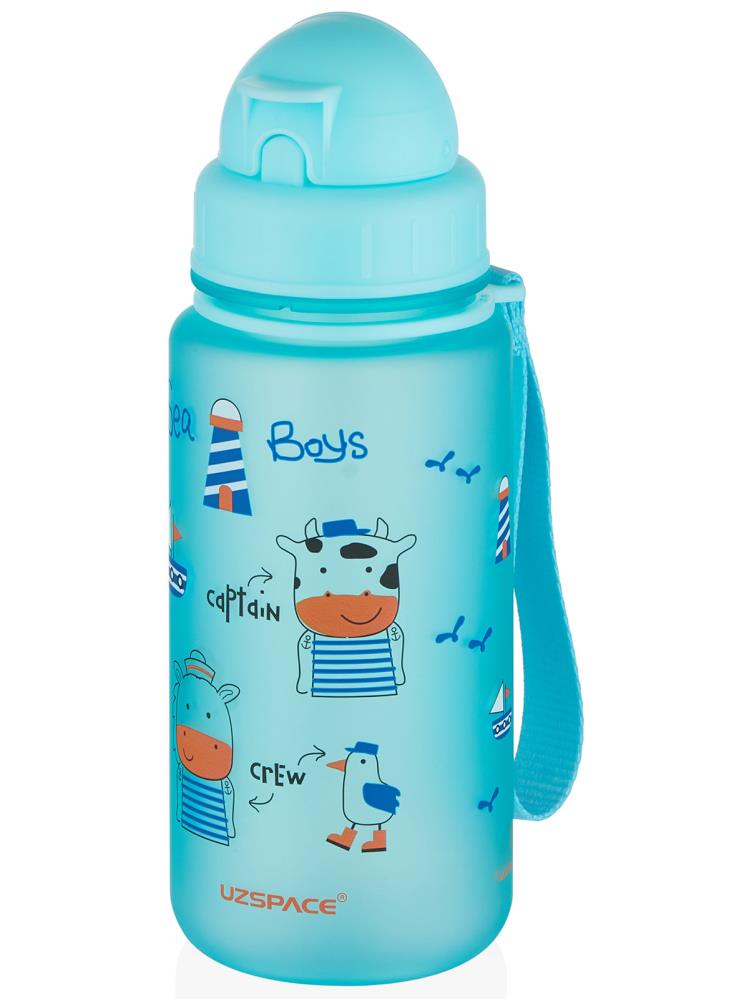 Uzspace Tritan Pipetli Suluk 400 ml - Mavi