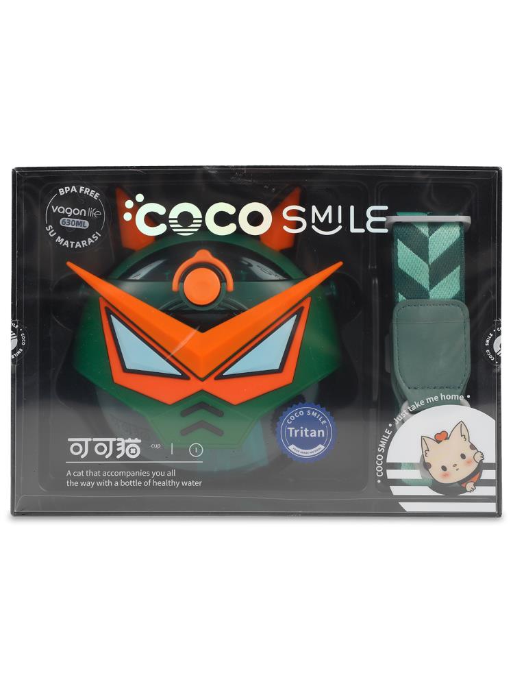 Vagonlife Cocosmile Robot Tema Kılıflı Tritan Çocuk Matarası 630 ml - Yeşil