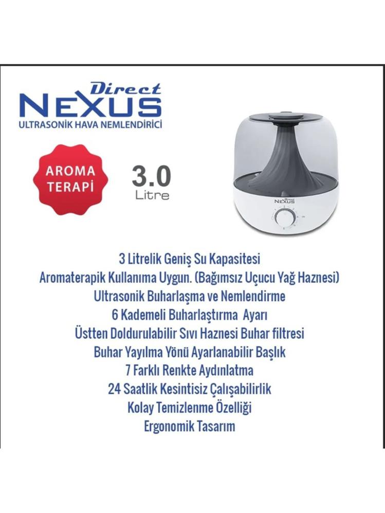 Direct Nexus Buhar Makinesi - Oda Nemlendiricisi 3L