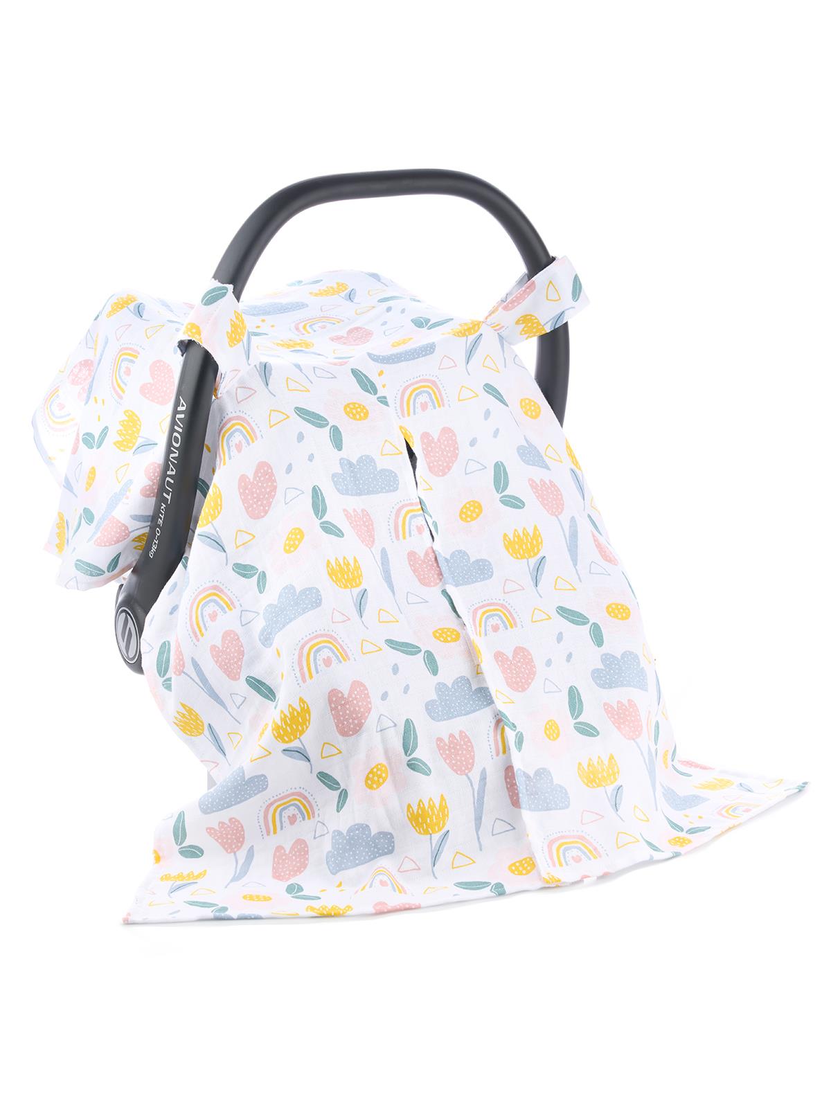 Safemom Müslin Ana Kucağı Örtüsü Çiçek Desenli