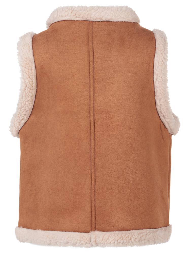 Girls 6-9 Yaş Yelek - Kahverengi