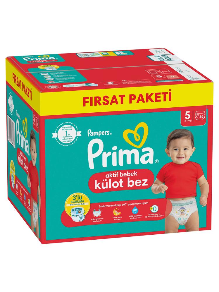 Prima Külot Bebek Bezi 5 Beden Junior Fırsat Paketi 56 Adet