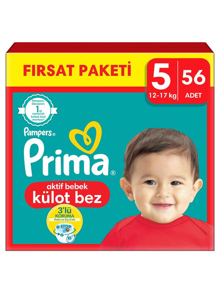 Prima Külot Bebek Bezi 5 Beden Junior Fırsat Paketi 56 Adet