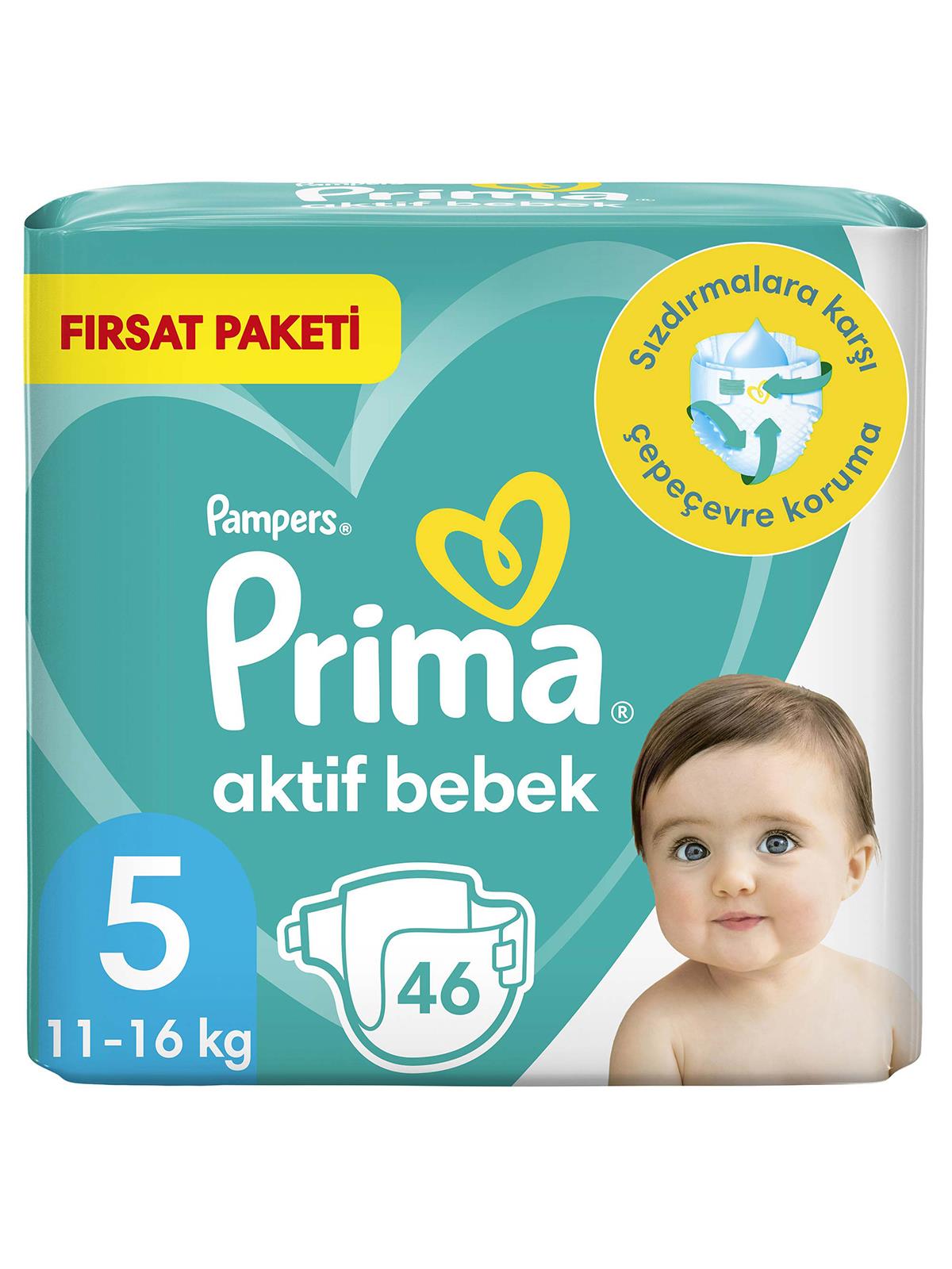 Prima Bebek Bezi Aktif Bebek 5 Beden 46 Adet