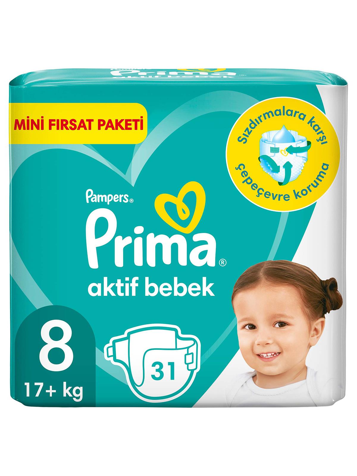 Prima Bebek Bezi Aktif Bebek 8 Beden 31 Adet