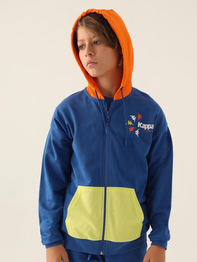 Kappa Erkek Çocuk Fullzıp 5-15 Yaş Sweatshirt - Mavi