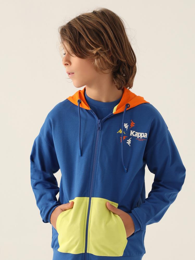 Kappa Erkek Çocuk Fullzıp 5-15 Yaş Sweatshirt - Mavi