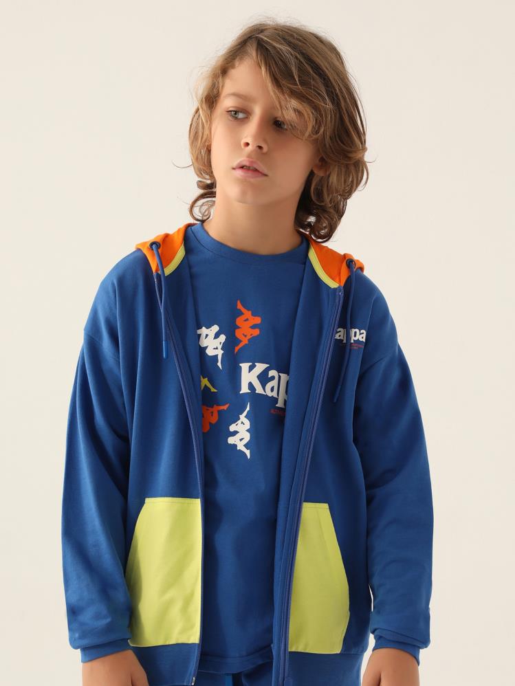Kappa Erkek Çocuk Fullzıp 5-15 Yaş Sweatshirt - Mavi