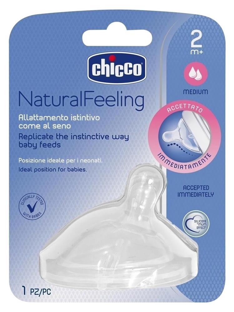 Chicco Naturalfeelıng Biberon Emziği 2 Ay+ Orta Akış Tekli