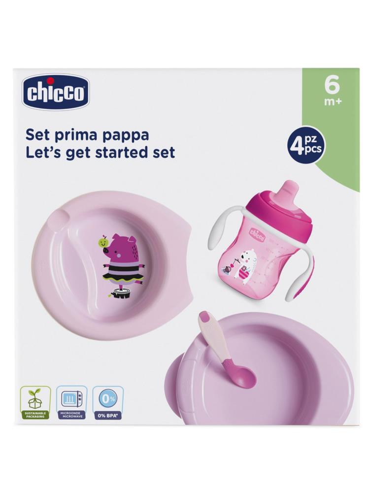 Chicco Bebek Yemek Seti 6+ Ay - Pembe