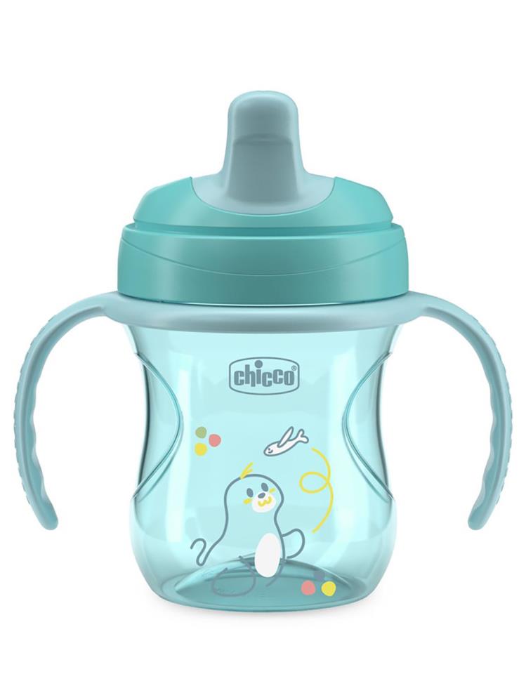 Chicco Yarı Yumuşak Uçlu Bardak 6 Ay+ - Mavi