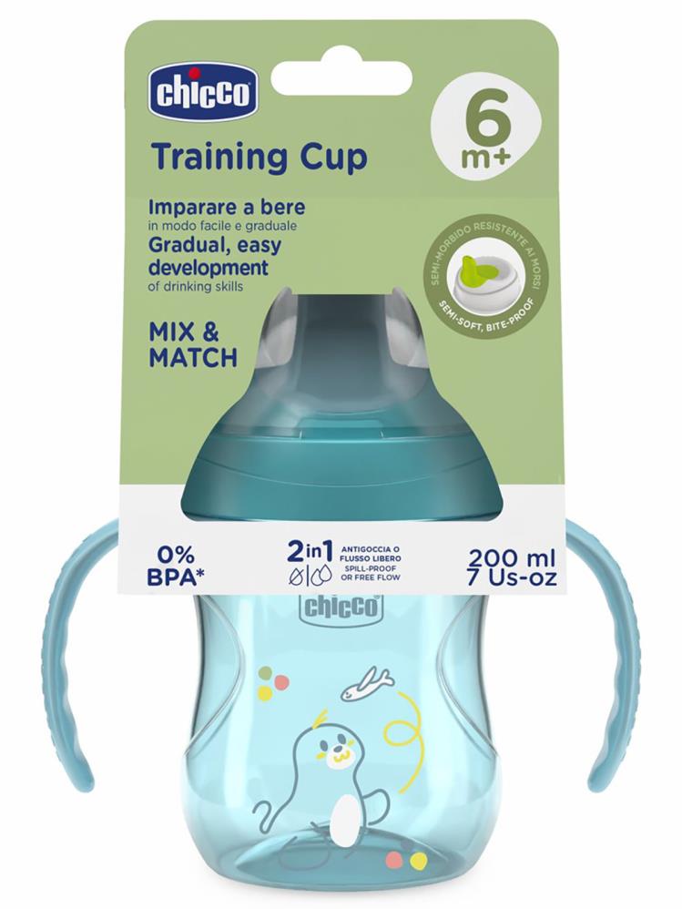 Chicco Yarı Yumuşak Uçlu Bardak 6 Ay+ - Mavi