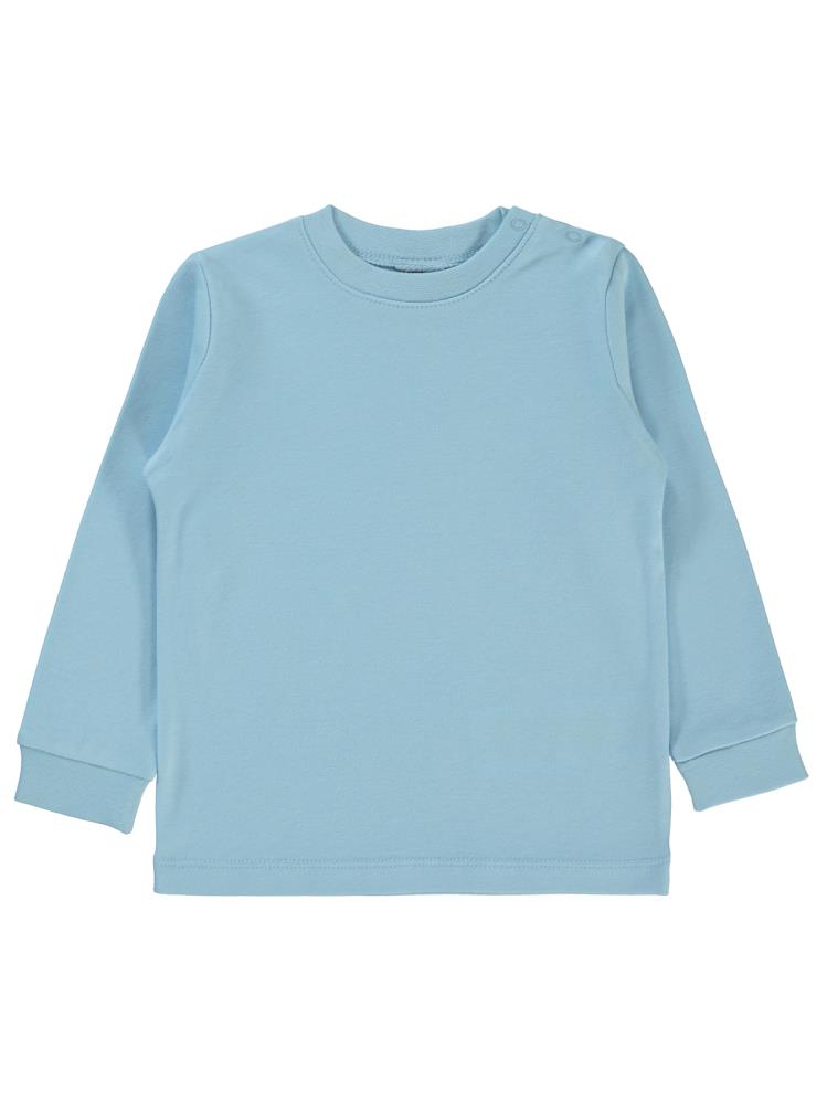 Lovetti Patlı Sıfır Yaka 1-4 Yaş Sweatshirt - Mavi
