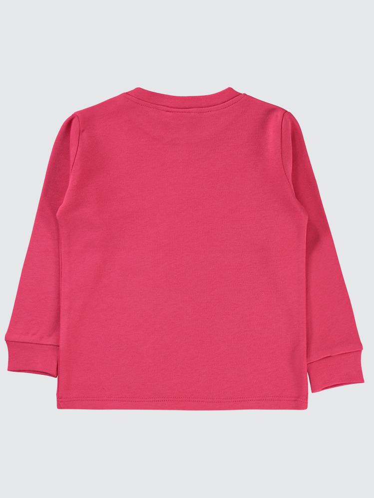 Lovetti Patlı Sıfır Yaka 1-4 Yaş Sweatshirt - Kırmızı