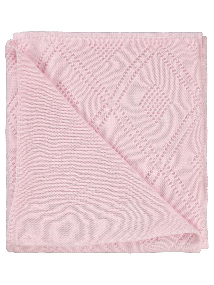 Tafyy Triko Desenli Battaniye - Pembe