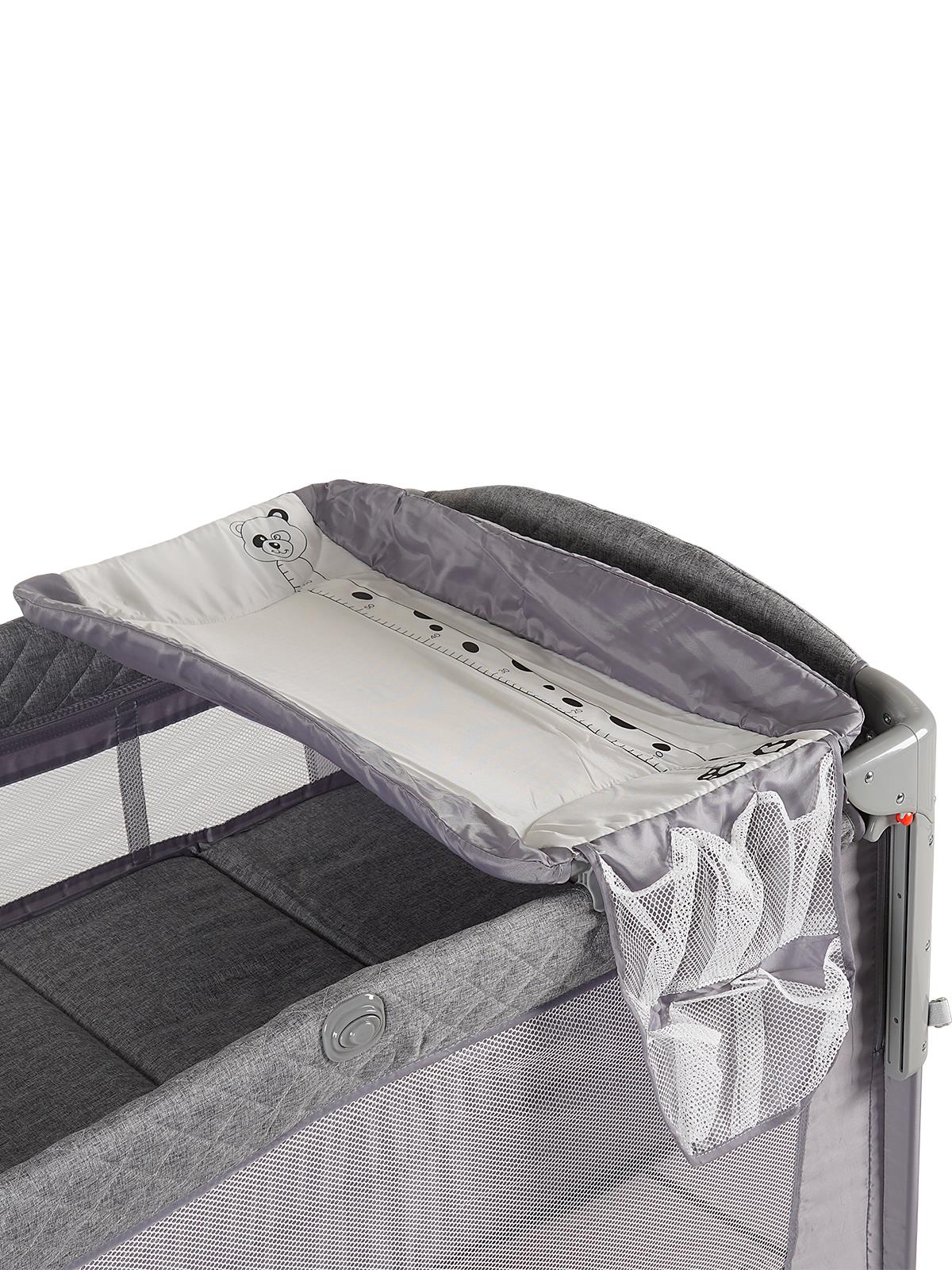 Prego Bedside Anne Yanı Oyun Parkı 70x120 cm - Gri