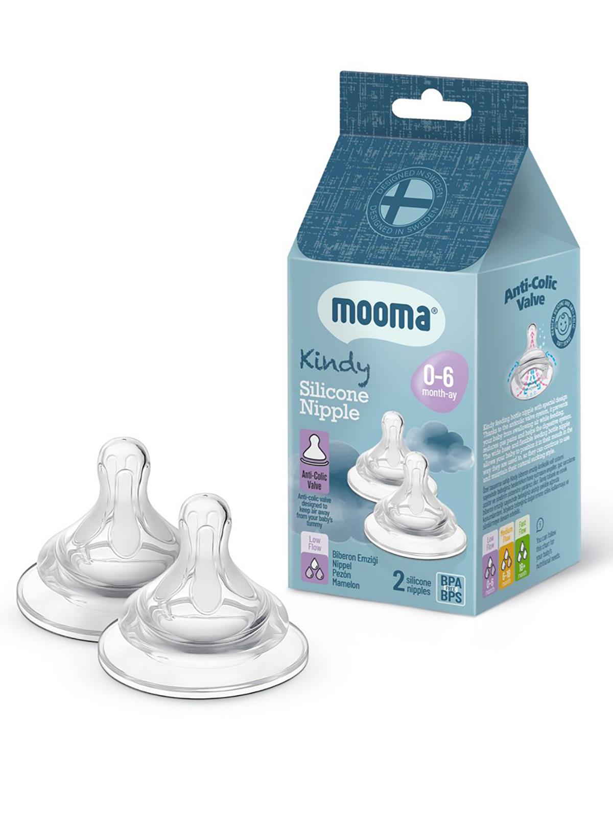 Mooma Biberon Ucu 2Li 0-6 Ay Yavaş Akış