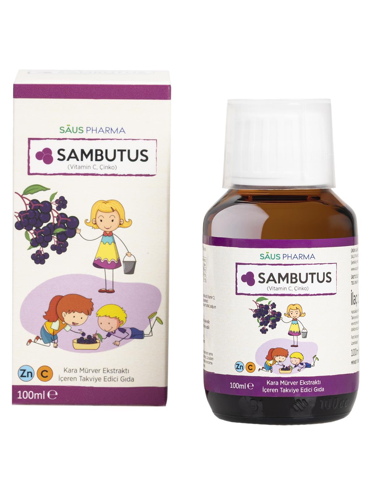 Saus Pharma Sambutus Kara Mürver Ekstresi 100ml