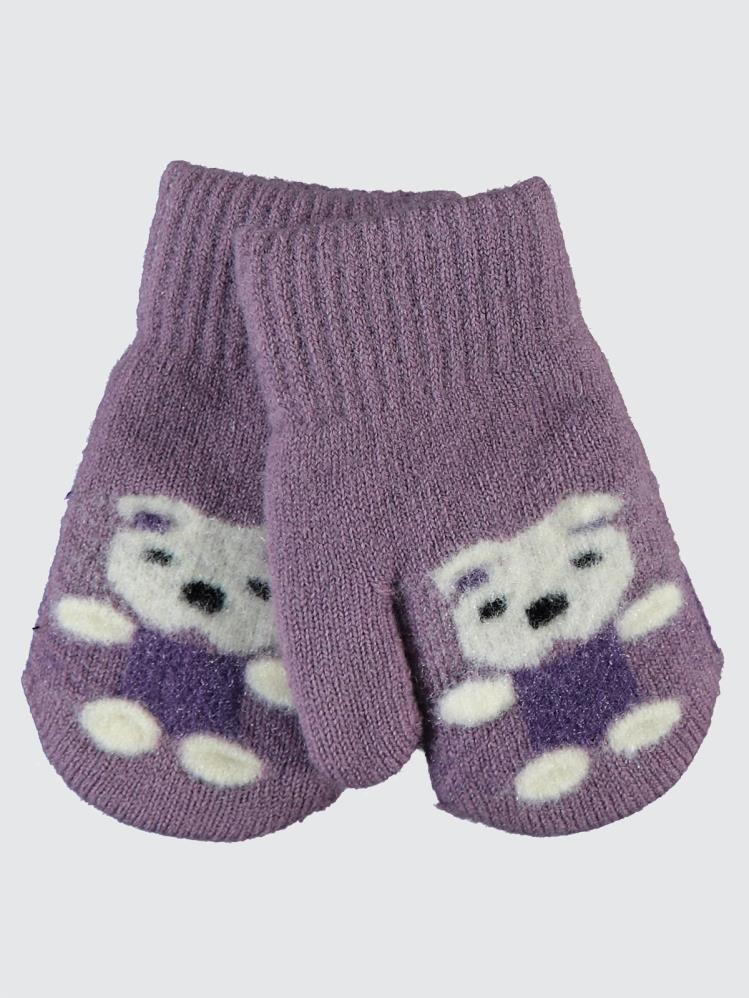 Kitti Kız Çocuk Eldiven 1-3 Yaş - Lila