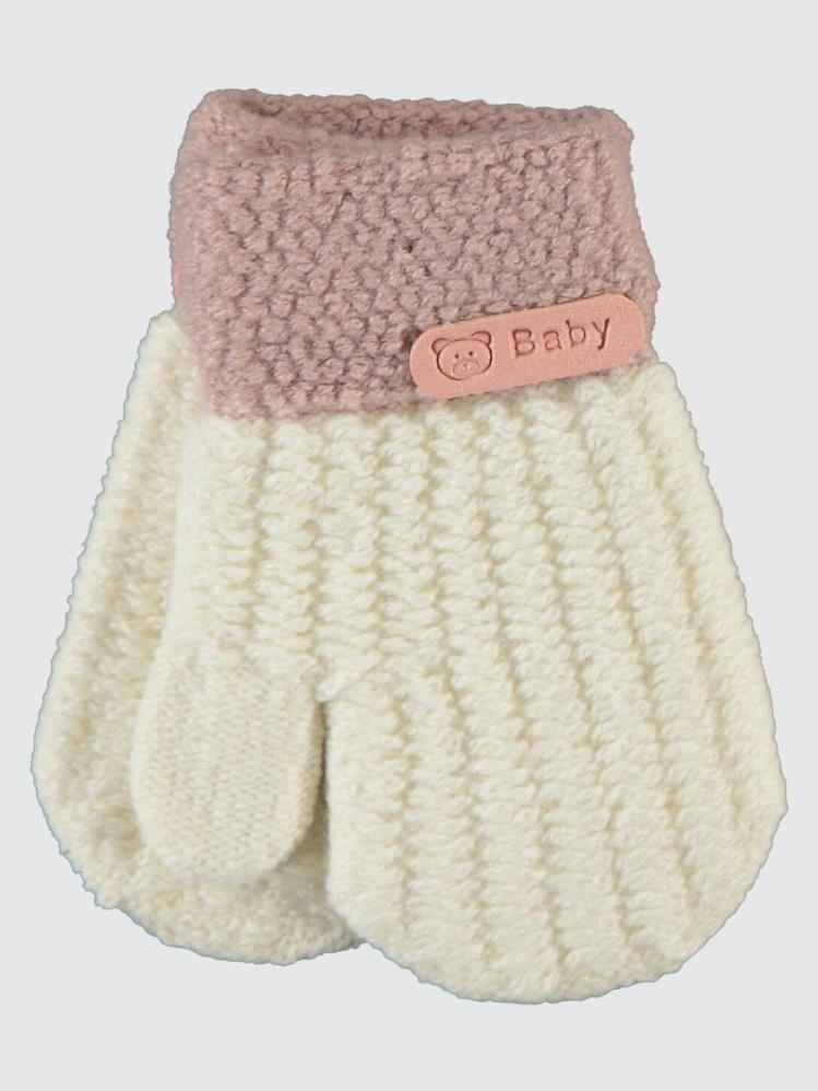 Kitti 1-3 Yaş Bebe Örme Eldiven Kız