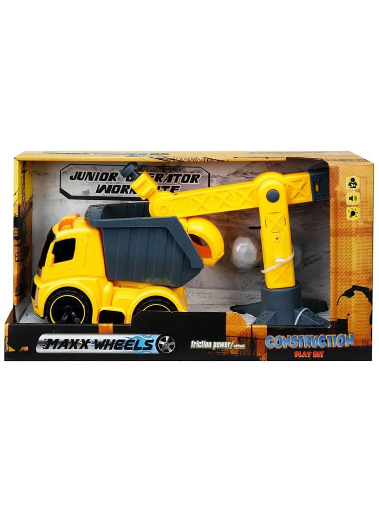 Maxx Wheels Sesli ve Işıklı Vinçli İnşaat Oyun Seti