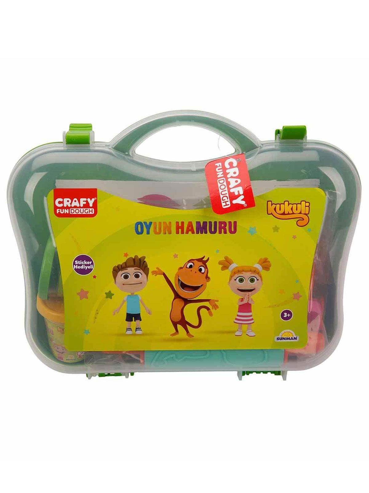 Kukuli Çantalı Oyun Hamuru Seti 200 g 20 Parça - Yeşil