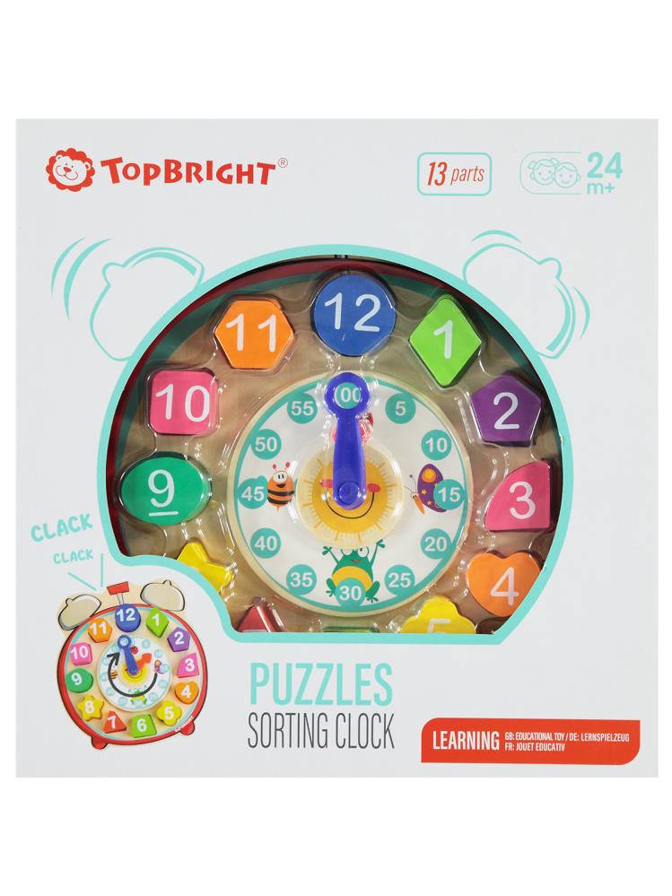 Sunman Oyuncak Woody Ahşap Bultak Saatleri Öğrenelim Oyunu 13 Parça Karışık Renkli