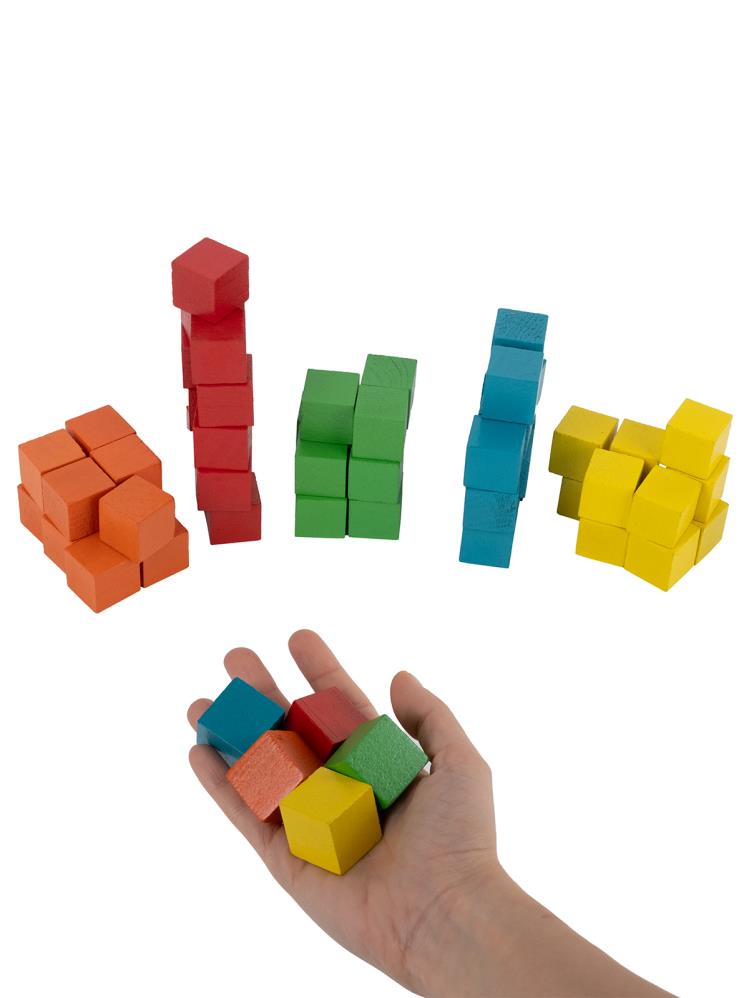 Bee Smart Renkli Ahşap Küpler