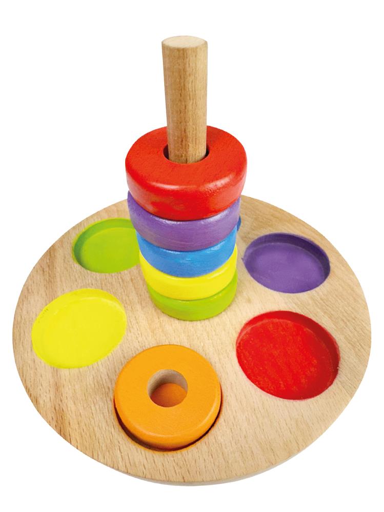 Bee Smart Ahşap Renkli Halkalar Eğitici Set