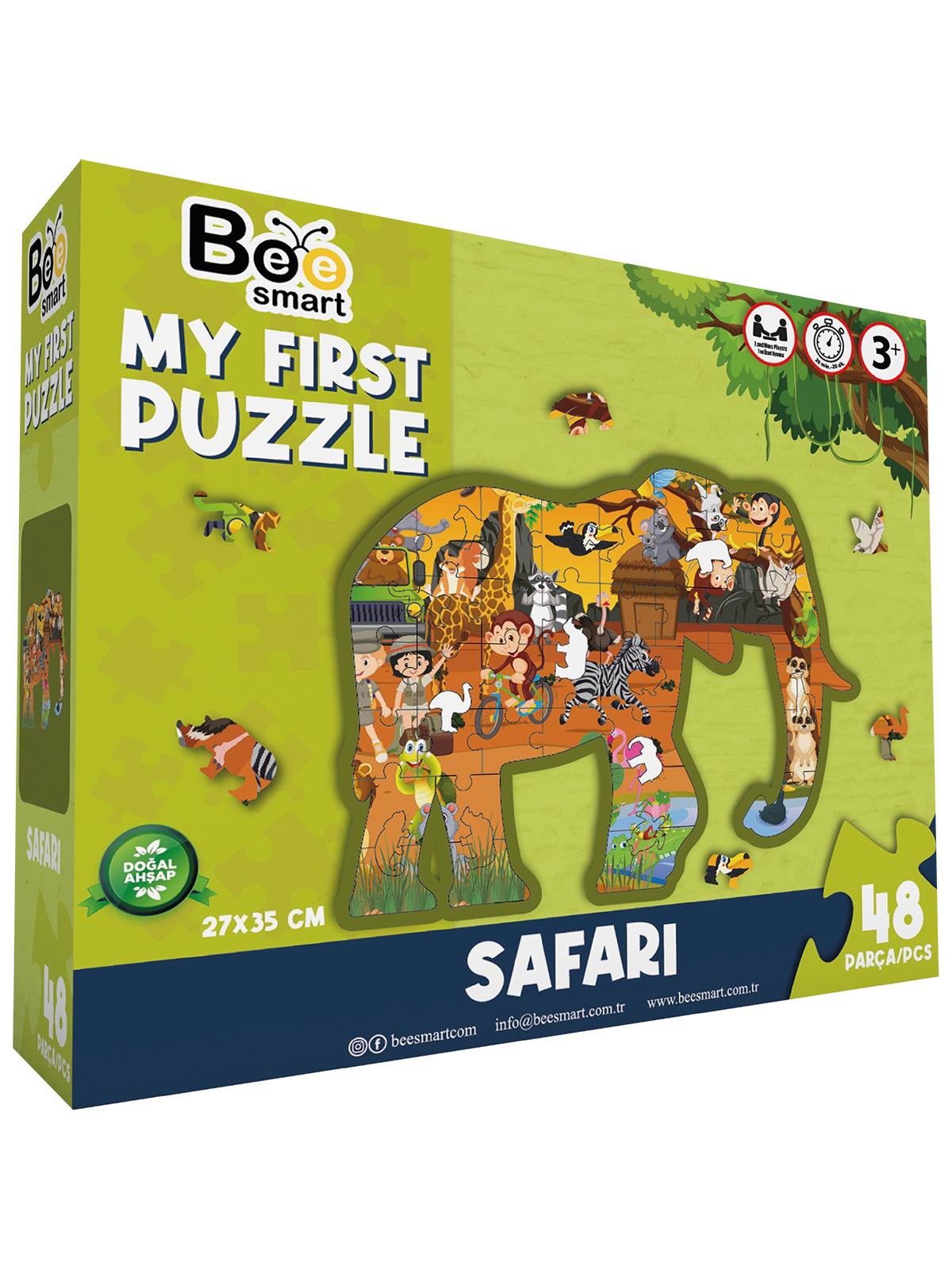 Bee Smart Ahşap Puzzle Safari