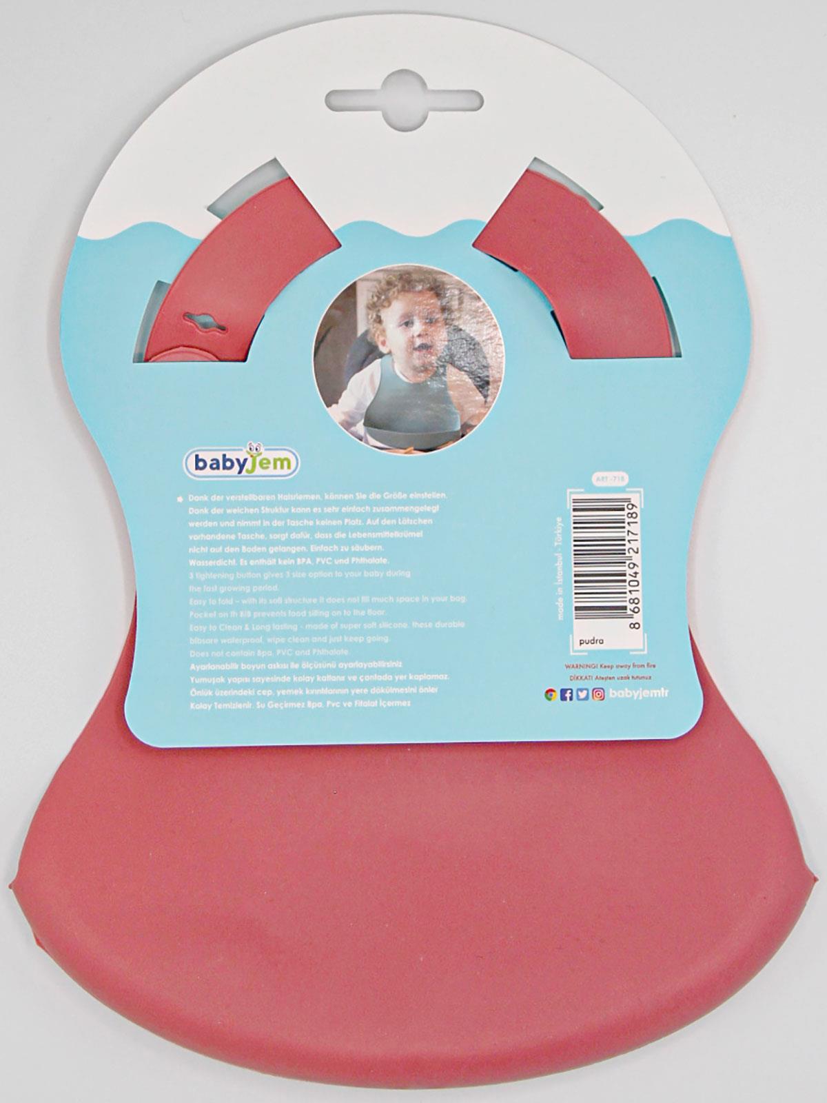 Babyjem Mini Silikon Önlük - Kahverengi