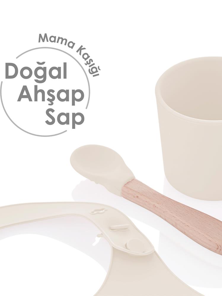 Babyjem Silikon Beslenme Seti - Ekru