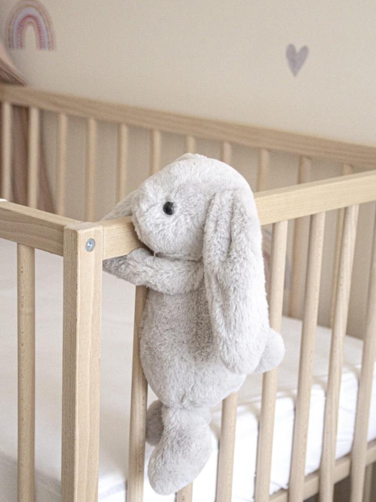 Babyjem Uyku Arkadaşım Oturabilen Tavşan 30 Cm - Gri