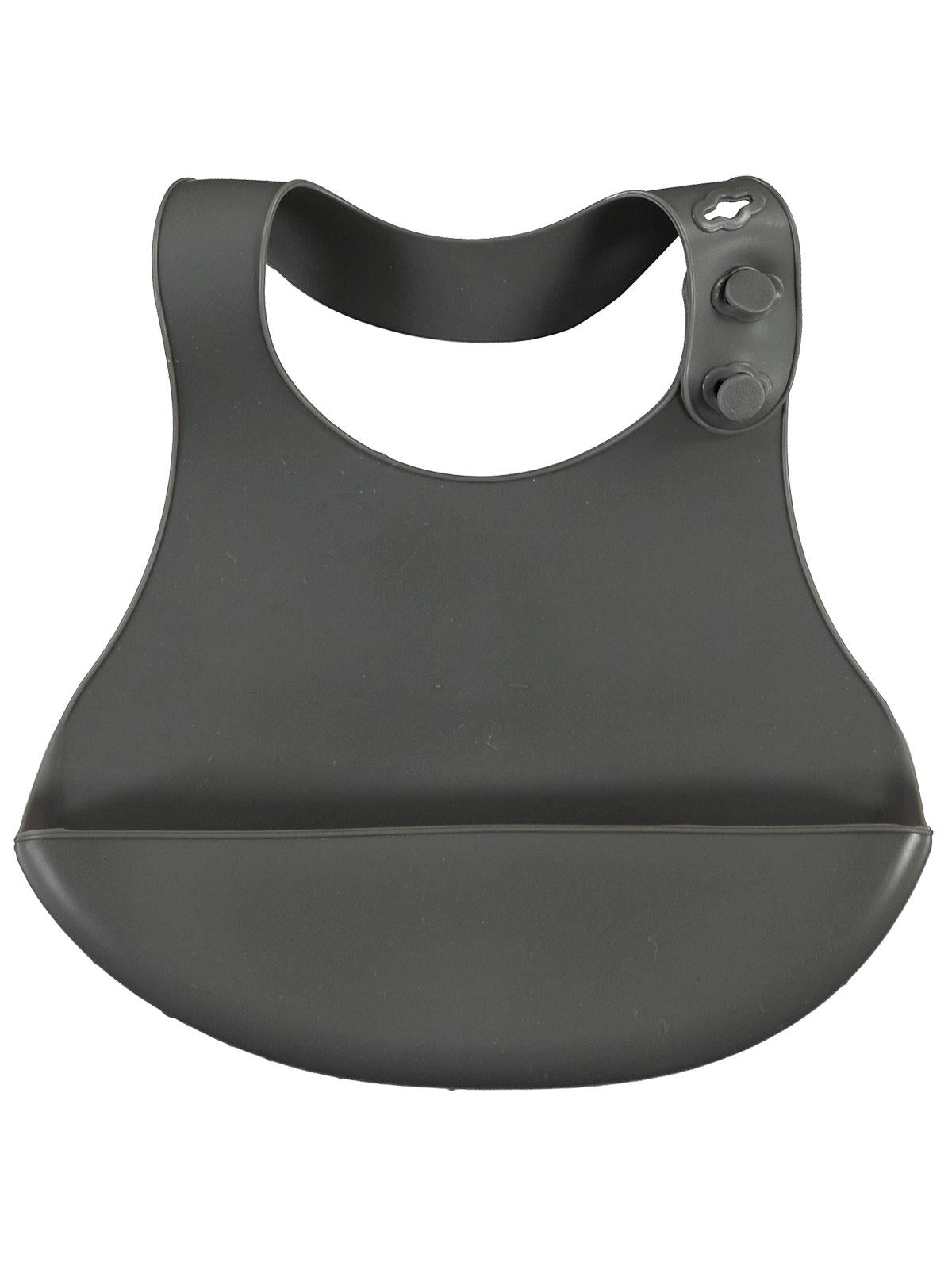 Babyjem Mini Silikon Önlük - Gri