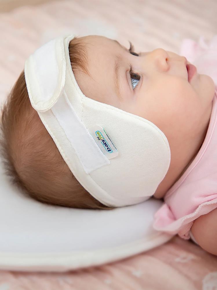 Babyjem Kepçe Kulak Önleyici Uyku Bandı - Pudra