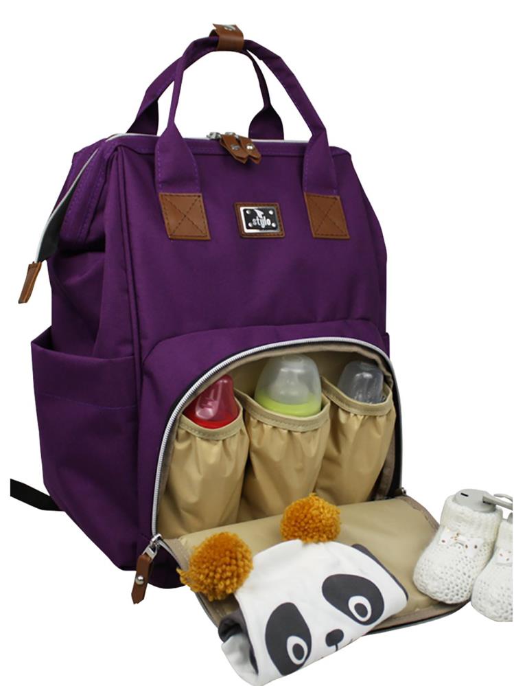 Stylo Roma Baby Bag Anne Bebek Bakım Sırt Çantası - Lila