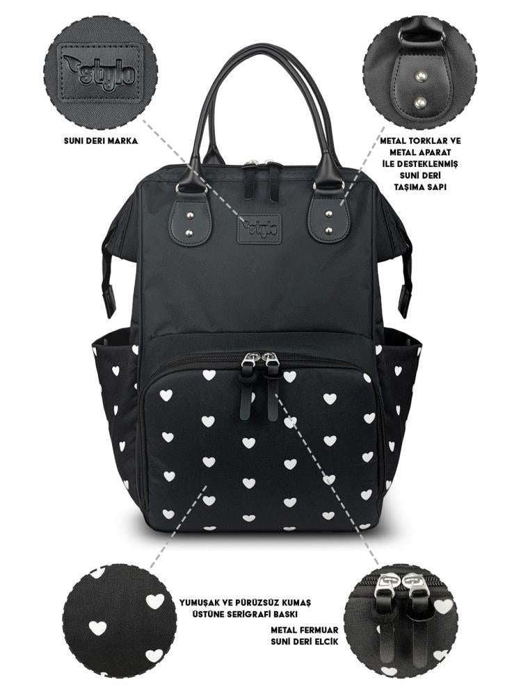 Stylo Paris X Pro Anne Bebek Bakım Sırt Çantası - Siyah