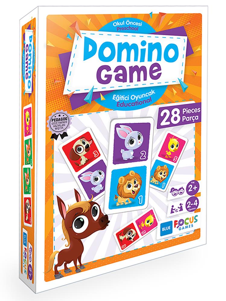 Focus Games Domino Game Puzzle 28 Parça Renkli