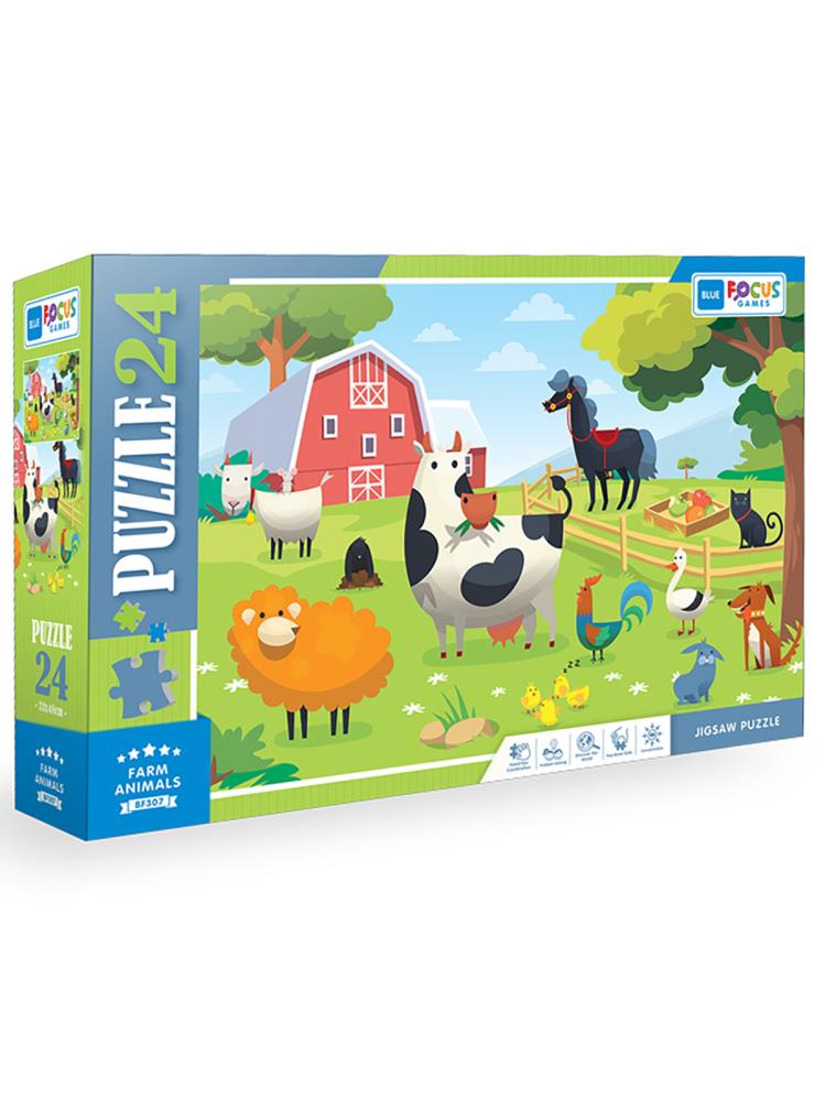 Focus Games Çiftlik Hayvanları Puzzle 24 Parça Renkli