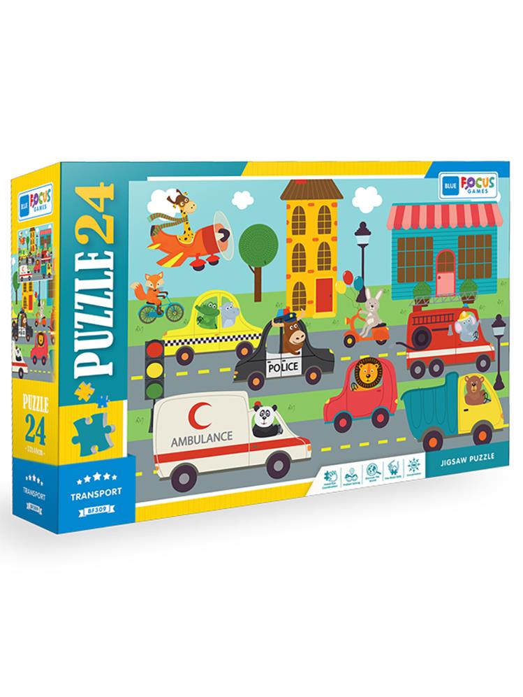 Blue Focus Games 24 Parça - Transport (Taşıtlar)