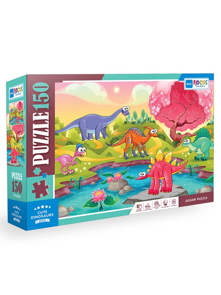 Blue Focus Sevimli Dinozorlar 150 Parça Puzzle
