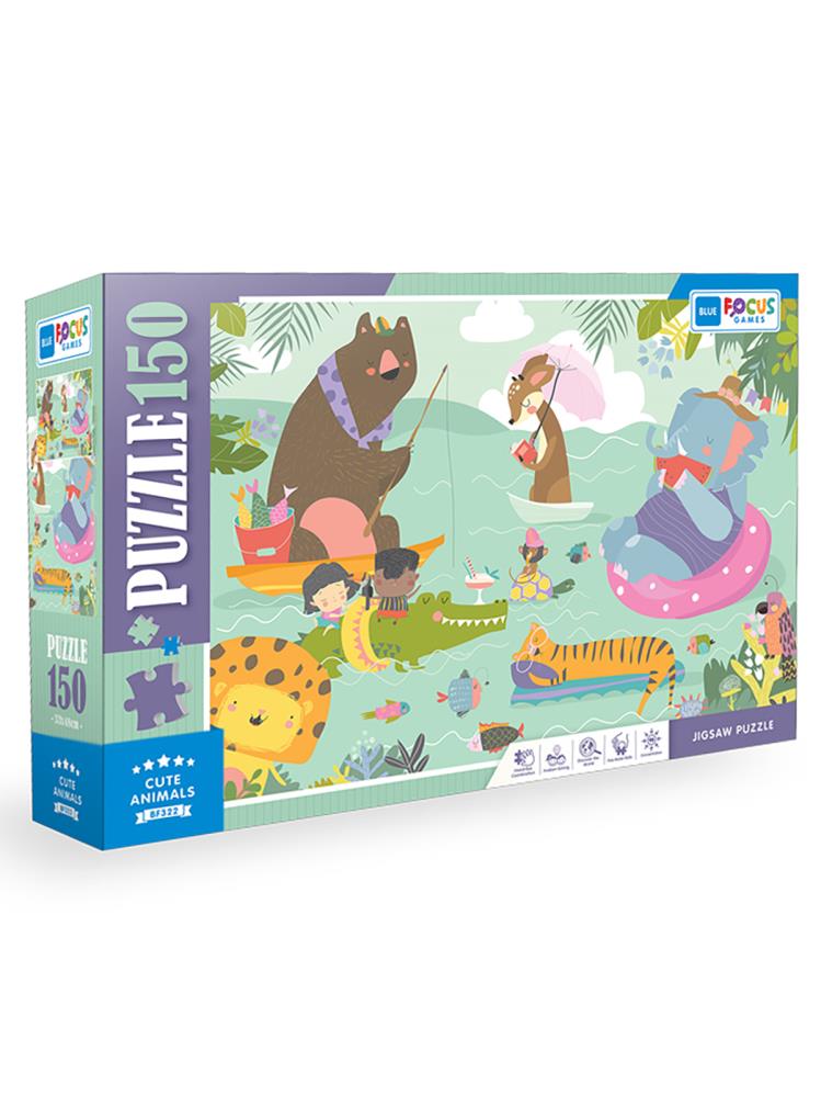 Focus Games Sevimli Hayvanlar Puzzle 150 Parça Renkli