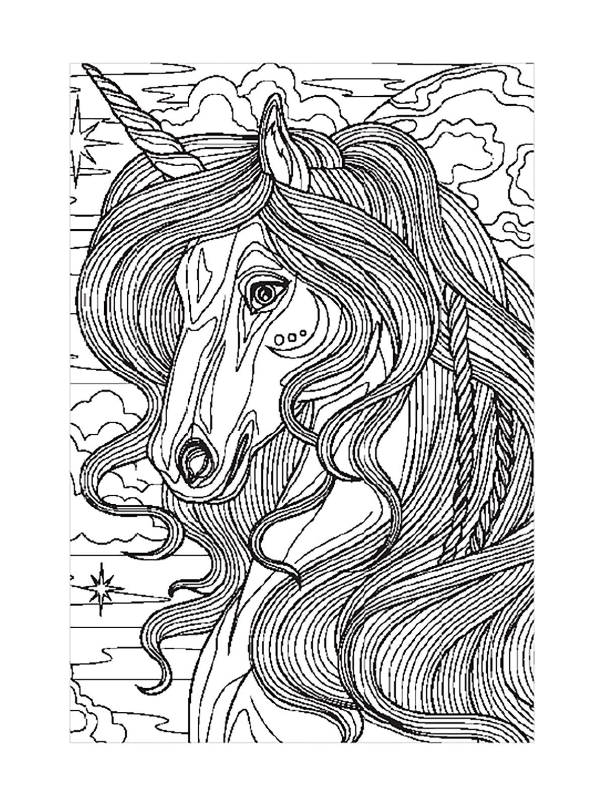 Blue Focus Unicorn Boyanabilir 100 Parça Puzzle