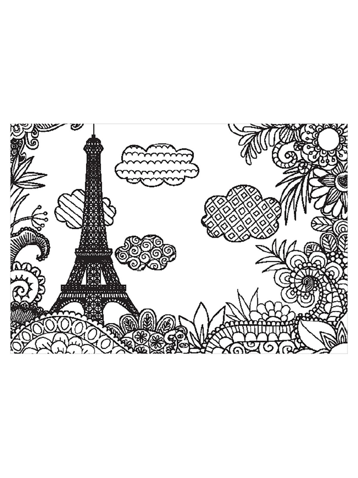 Blue Focus Eyfel Kulesi Boyanabilir Puzzle 200 Parça